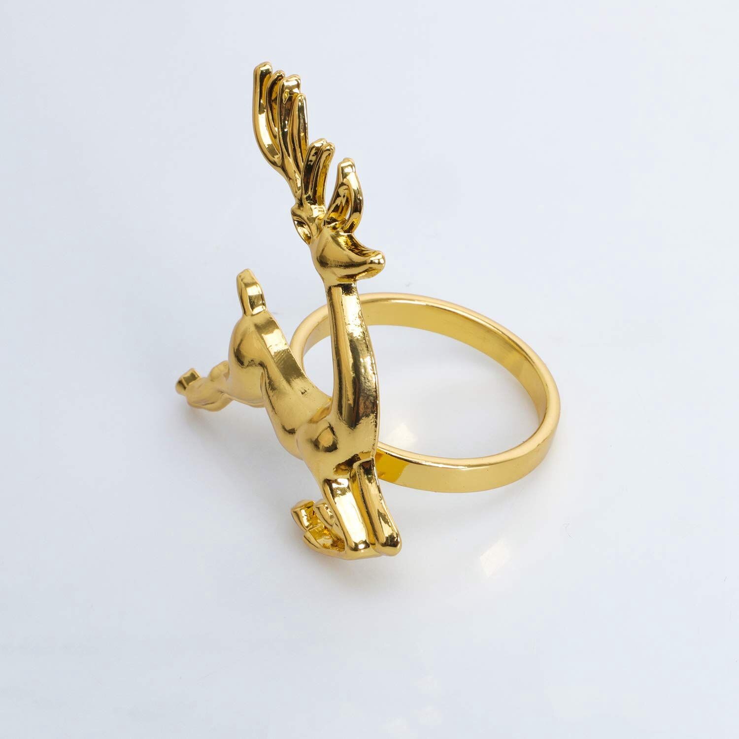 Servietringe , 6 stk guld elg chic servietringe til stedindstillinger, bryllupsreceptioner, jul, taksigelse og hjemmekøkken