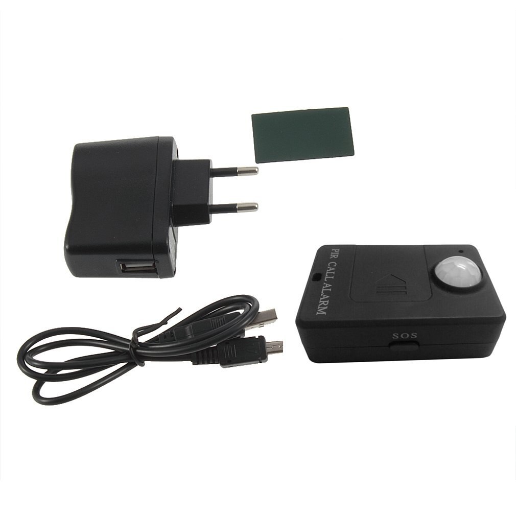 Stöldskydd rörelsedetektor mini gsm pir larm rörelsesensor larm infrarött trådlöst gsm larm med eu-kontakt hög känslighet: Default Title