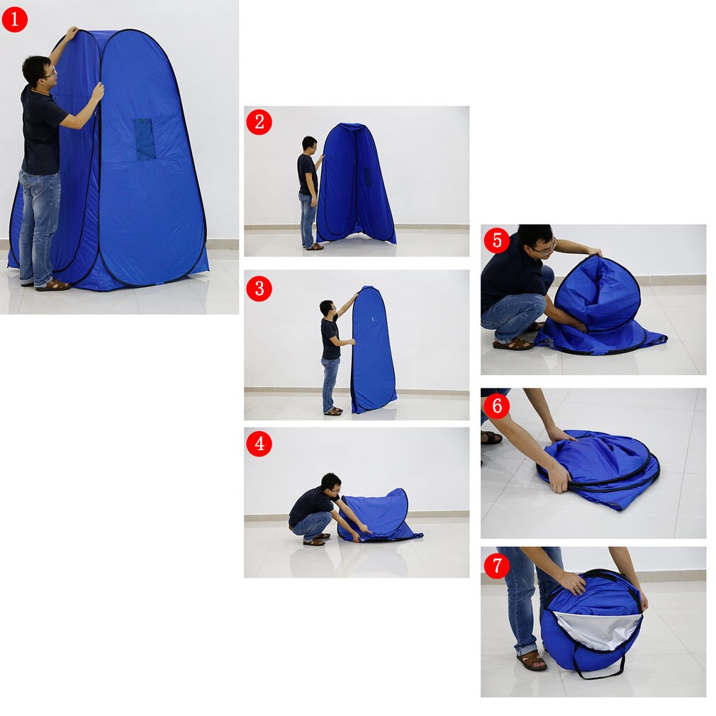 Outdoor-wander-camping-zelt mit automatischer umkleidefunktion, mobile toilette, duschzelt, wasserdicht, tragbar, kompakte größe