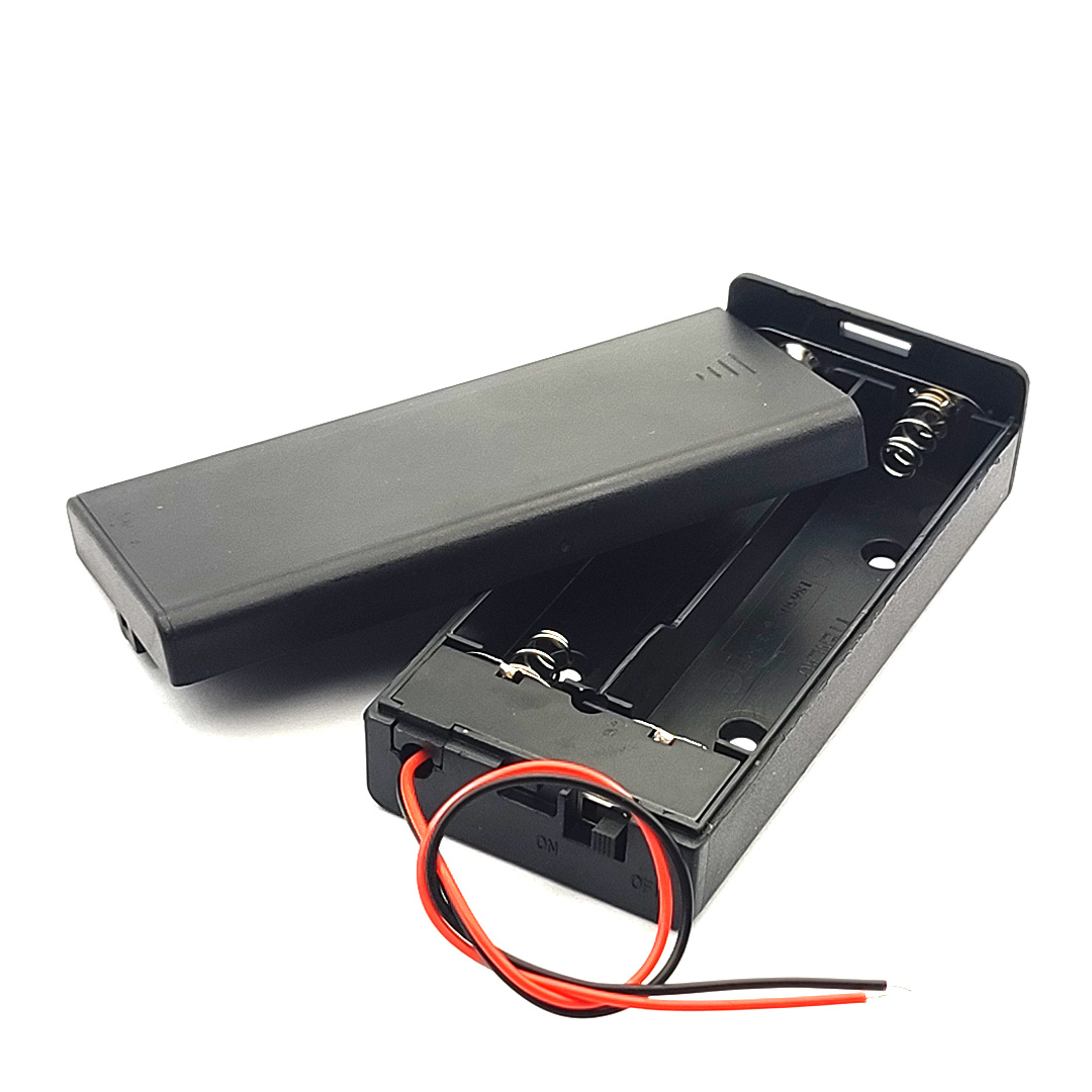 18650 caixa de bateria 3.7v 18650 caixa de bateria 2x18650 suporte de baterias 2 slots recipiente com interruptor liga/desliga 3.7v em série