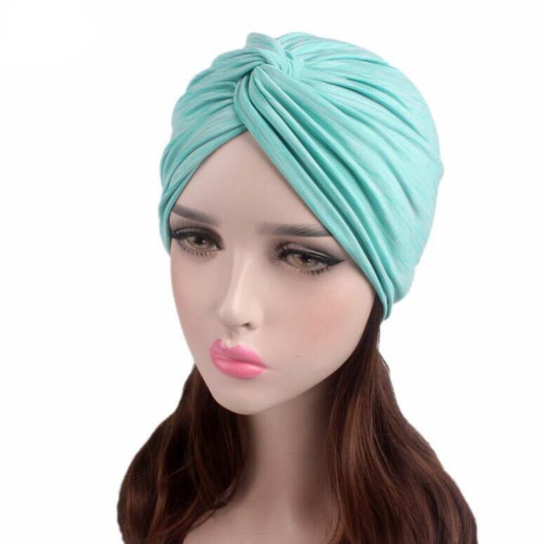 Vrouwen elastische twist tulband hoeden indiase hoeden yoga petten sport hoofddoek hoofdbanden vrouwen mutsen dames chemo pet