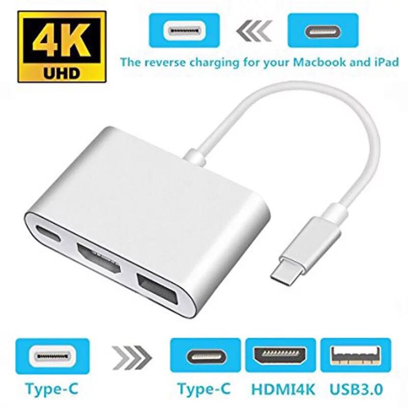 Thunderbolt 3 adapter usb type c hub to hdmi 4k support samsung dex mode usb-c doce with pd for macbook pro/air