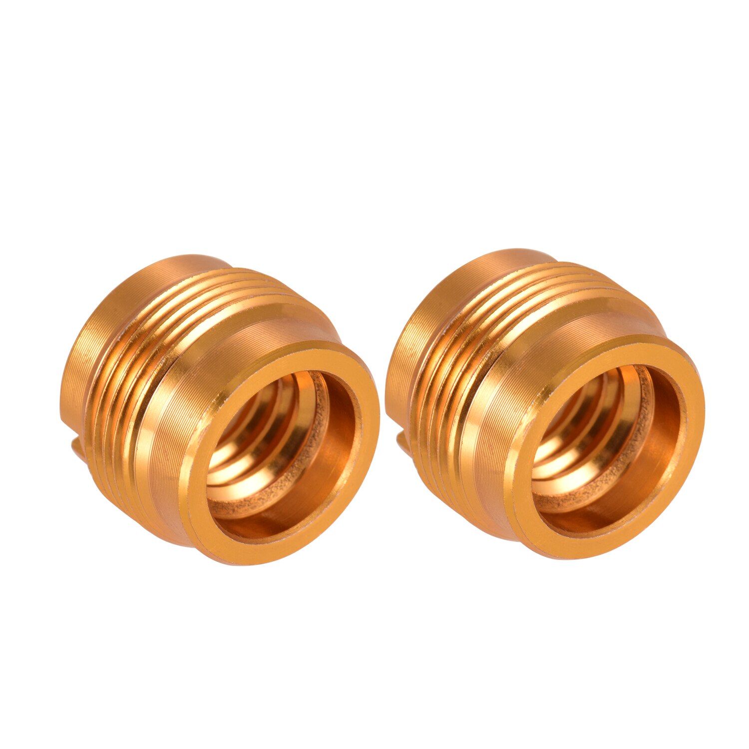 2 Stuks Microfoon Schroef Adapter 3/8 Inch Vrouwelijke 5/8 Inch Mannelijk Schroefdraad Moer Schroeven Voor Mic Micphone Stand Klem goud Kleur