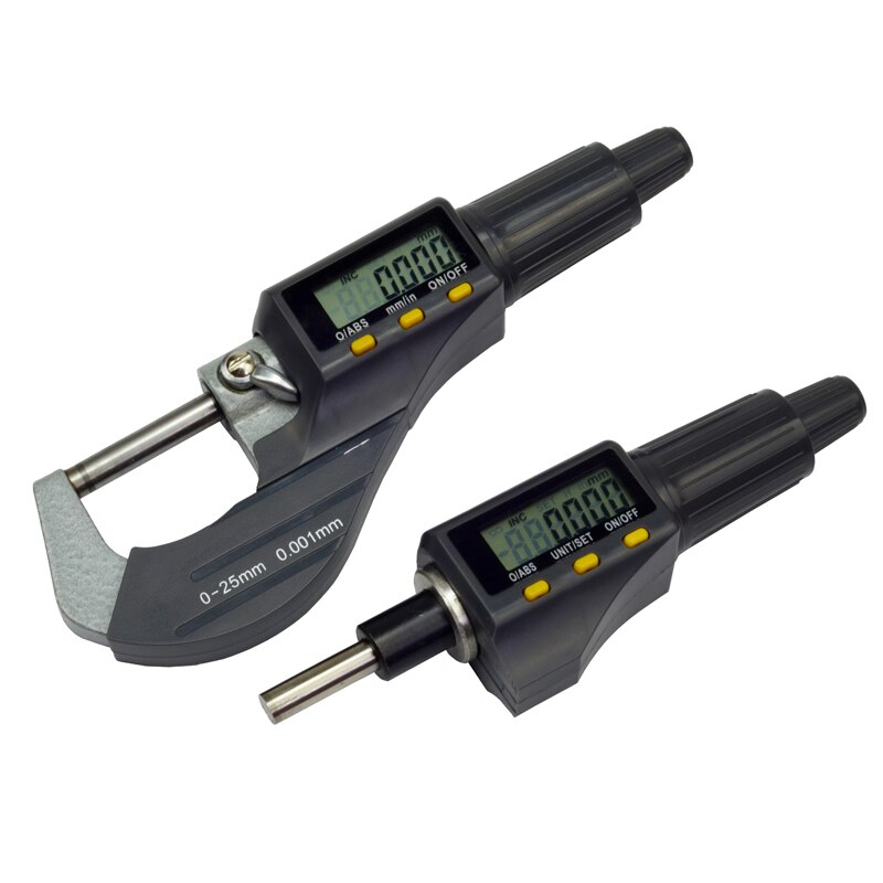 0-25mm mikron digital utvendig mikrometer elektronisk mikrometer målemåler 0.001mm digitale måleverktøy