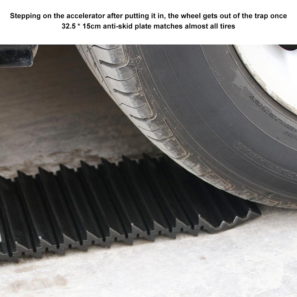 Bil anti-skrid pude robust skridsikker nøddæk trækmåtte plade til sne mudderis