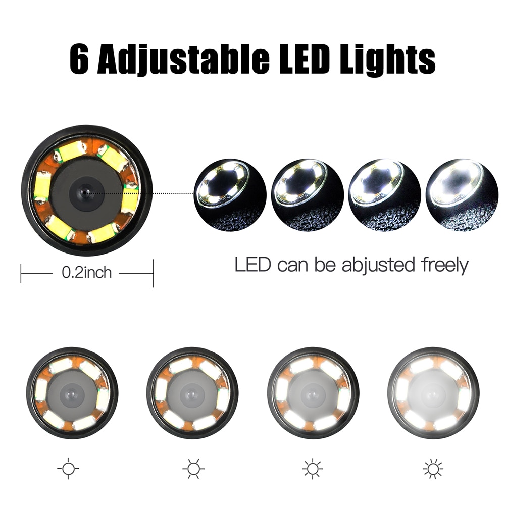 5.5MM USB endoscope Android camera 1/2/5/10m flexible snake tube detection SmartPhone OTG endoscope camera