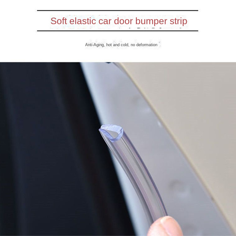5M Car Anti-collision Strip U Type Universal Anti-collision Strip Door Edge Transparent Invisible Scratch Protector