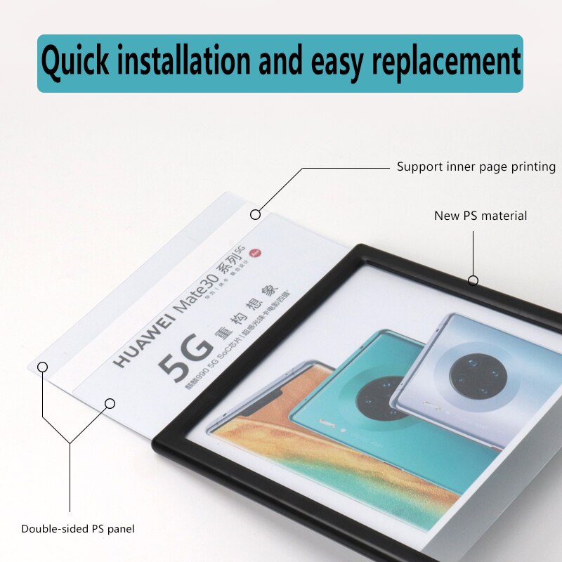 A6 Multifunctional Price Display Stand High-End Restaurant Commercial Office A5 Display Stand Vertical Catalog Table Sign