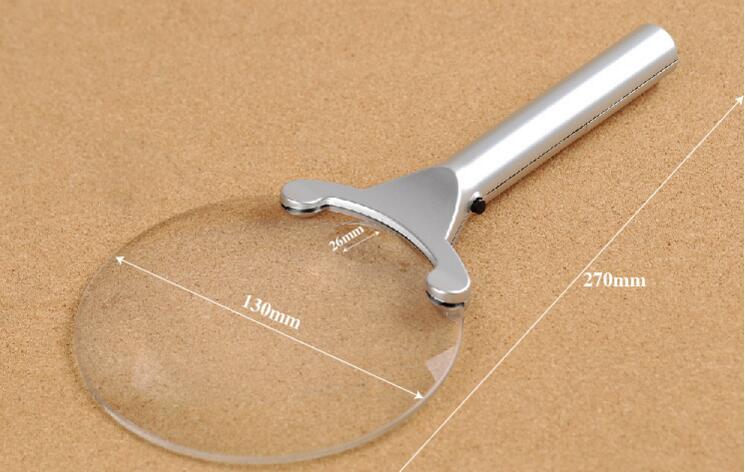 2X6X130 Mm Vergrootglas Led Handheld Draagbare Verlichting Vergrootglas Vergrootglas Loupe Tool Met 2 Led Verlichting lamp