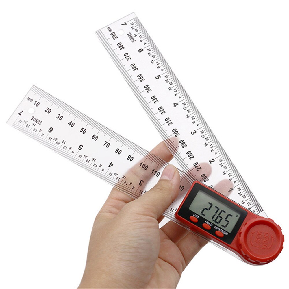 0-200mm 0-300mm Digital Meter Angle Inclinometer Angle Digital Ruler Electron Goniometer Protractor Angle finder Measuring Tool: Transparent 0-200mm