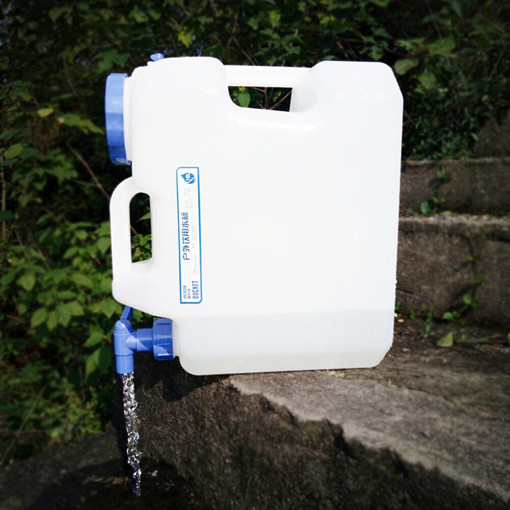 Portable Car Driving Water Tank Container 10L 15L Portable Water Container with Faucet 2 Handles for Camping Hiking Driving