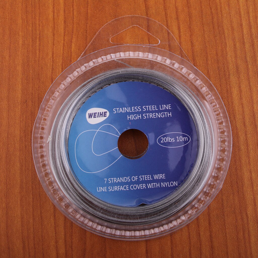 Fishing Line Wire Leader Stainless Steel Trace Lures 10m 7 Strands