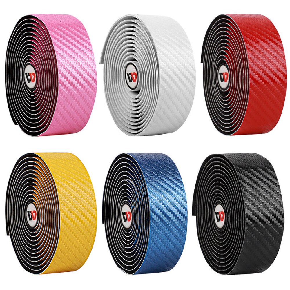 West biking fibra de carbono bicicleta handlear fita padrão eva pu fita prática à prova de choque dureza anti-vibração barra fita cinto