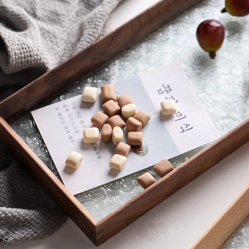 Begonia glas træ papirvarer skrivebord sæt skole skrivebord tilbehør kontor bakke skrivebord organisator stabelbare papirvarer sæt