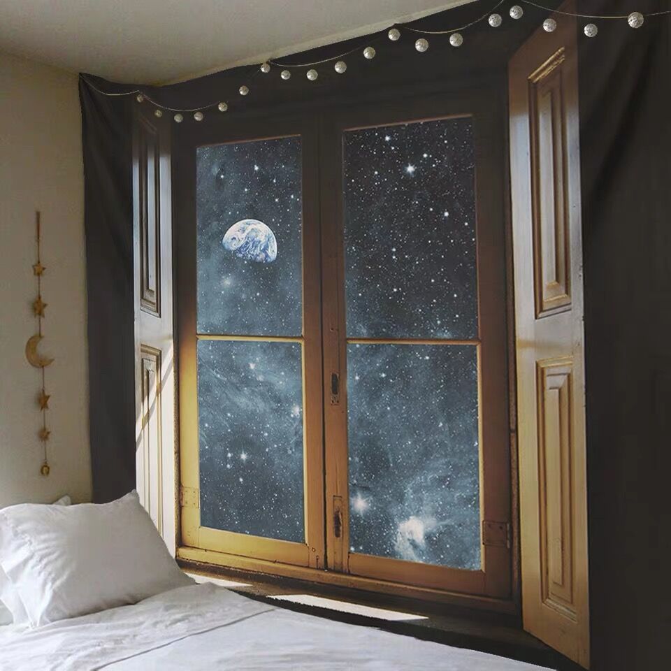 Starry Sky Tapestry Wall Hanging Ocean Space Wall Tapestry Wall Carpet Table Cloth