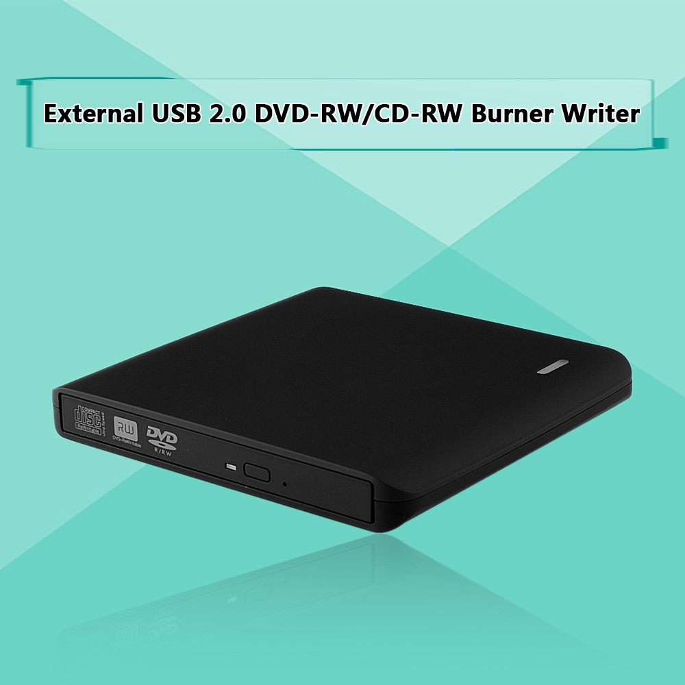 External 8X USB 2.0 Portable DVD-RW/CD-RW Burner Writer Rewriter Optical Disc Drive CD DVD ROM Player for Laptop PC Desktop