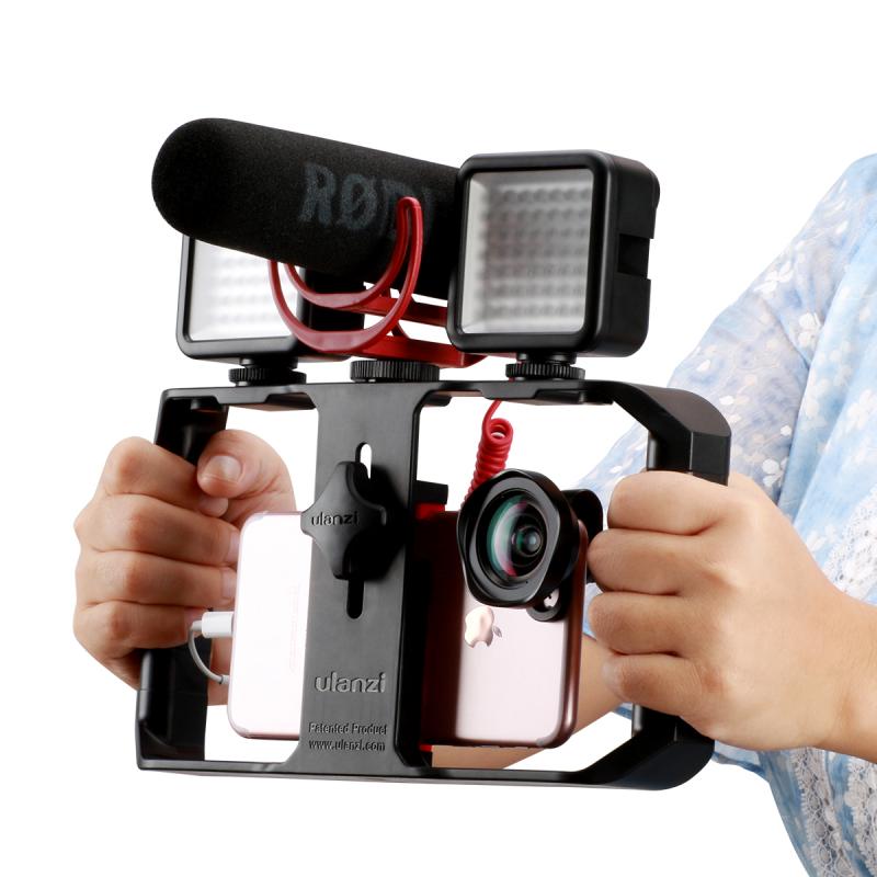 Ulanzi U-Rig Pro Smartphone Video Rig Schoen Mounts Film Apparatuur Case Handheld Telefoon Video Stabilizer Grip Statief Mount stand