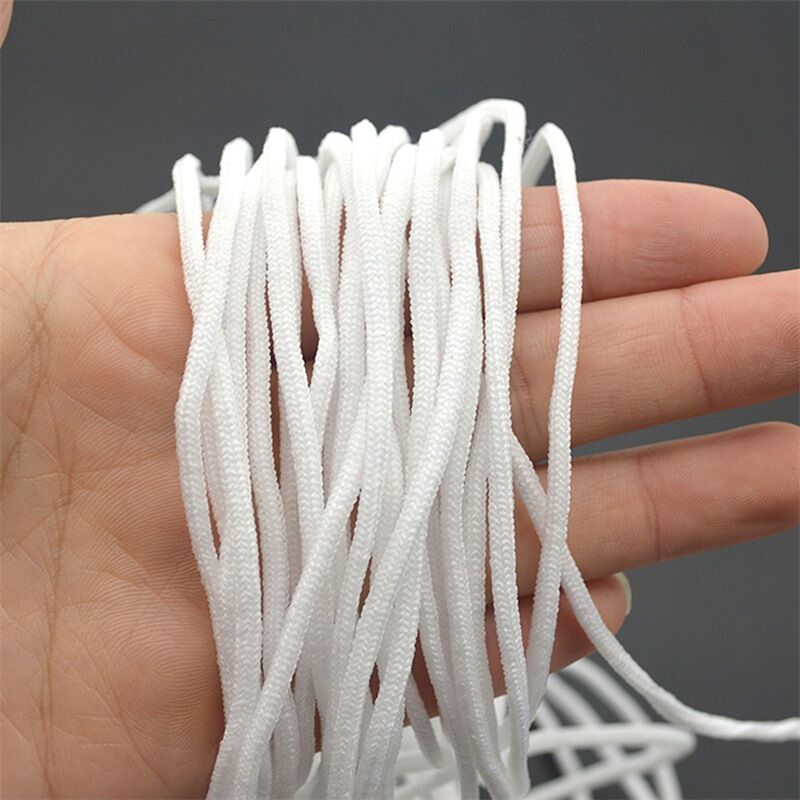 3MM White Black Elastic Band Code goma elastica Rubber Rope DIY Craft Accessories elastique couture For mask costura