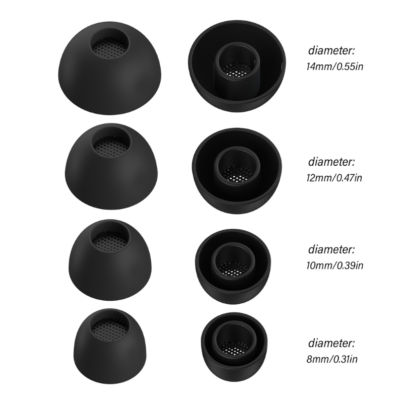 8 Stuks Siliconen Oordopjes In Oortjes Oordopjes Oortjes Adapters Voor Sennheiser Momentum True Draadloze 4 Zachte Tips Diameter 8-14Mm