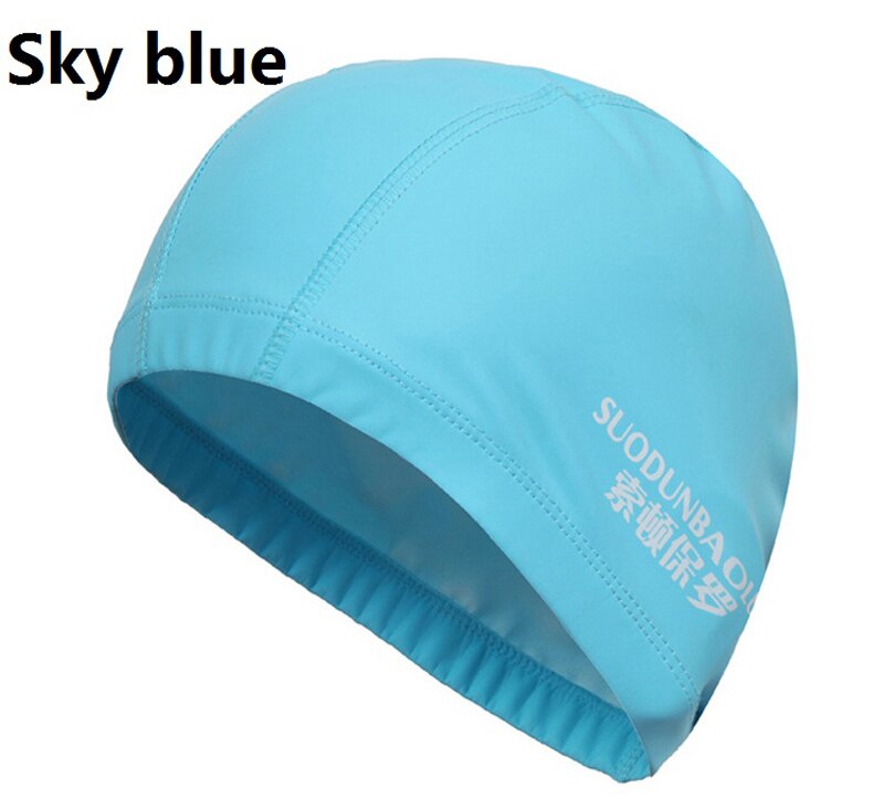 Siliconen Waterdicht Zwemmen Caps Beschermen Oren Lange Haar Sport Zwemmen Zwembad Hoed Mannen & Vrouwen Volwassenen Badmuts Gratis size: SkyBlue