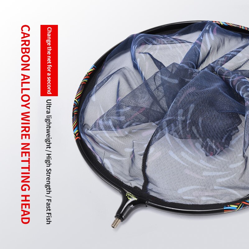 Head Fishing Nets Brail Nano Titanium Alloy Landing Net Removable Hand Net For Fishing Anti-adhesive Hook Fishing Accessories