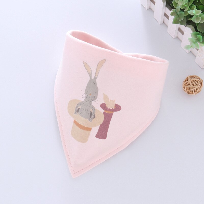 Style Baby Bibs Girls Boys Baby Babador Cotton Print Infant Bandana Bib Towel Baby Feeding Burp Cloths Stuff Accessories: style 1 rabbit
