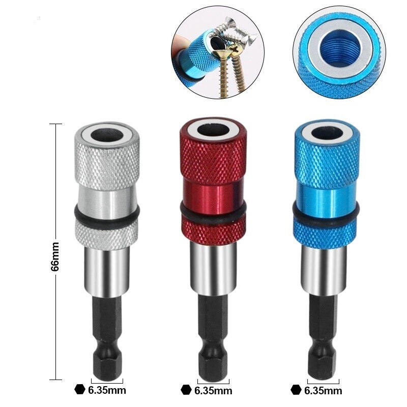 1pcs Adjustable Screw Depth Magnetic Screwdriver Bit Holder 1/4 Inch Hex Driver with 5pcs PH2 Scewdriver Bits 60mm Quick Holder