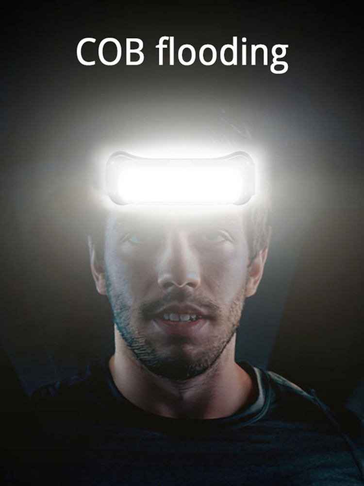 Genopladelig led-pandelampe med 3 tilstande, lommelygte, vandtæt hovedlampe, justerbar pandebånd til løb, camping, nødsituationer udendørs