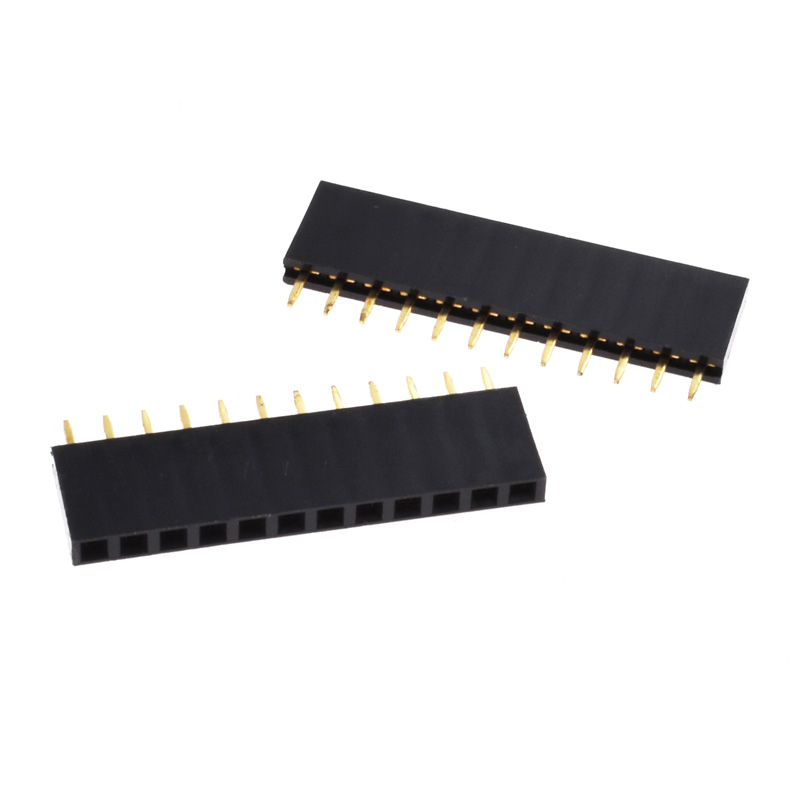 10pcs 2.54mm 2mm Connector Female Set 1X4 to 1X40 Pin 2X4 to 2X25 Pins Single Double Row PCB Connector Strip Pin Header: 1x12Pin