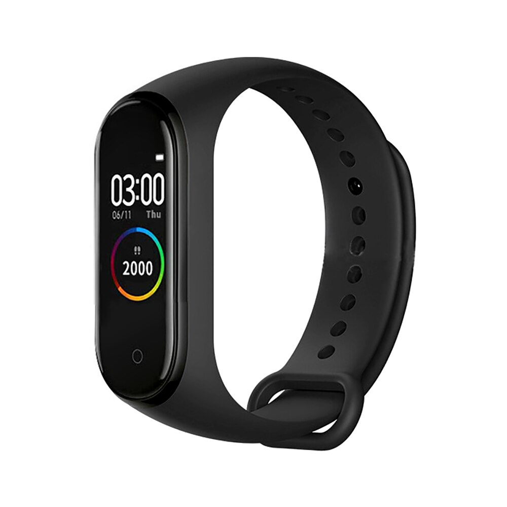 M4 smart-armbänder für männer,  ip67 wasserdichte blutdruck- und herzfrequenz-uhren für männer, fitness-tracker, smart-watch-armband: Schwarz