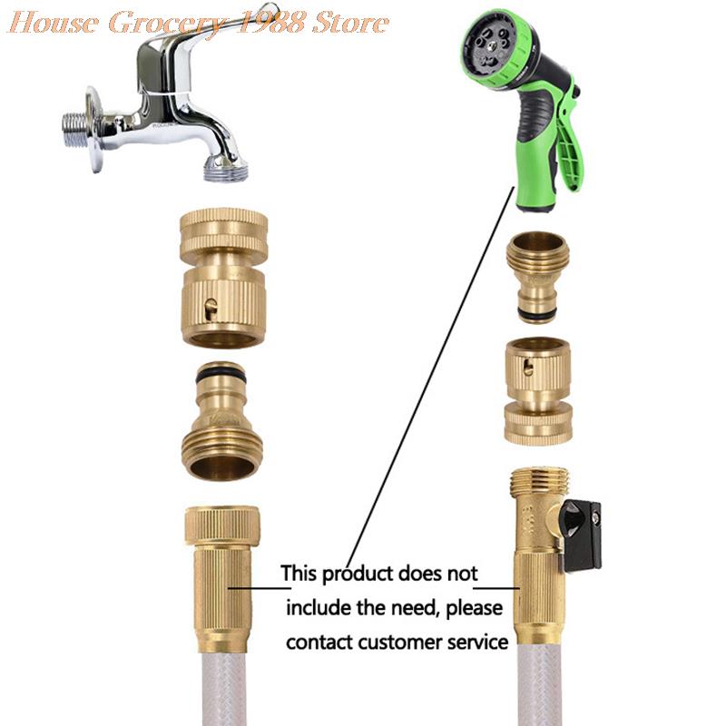 3/4 Inch Tuinieren Slang Snelkoppeling Voor Watering Sproeikop Messing Connect Fitting Tool Voor Tuin Connector Accessoires