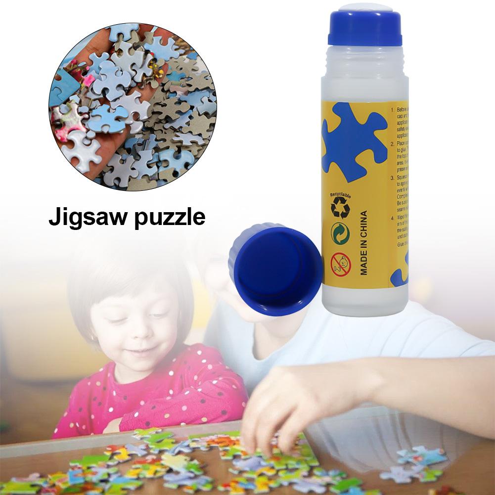 120Ml Puzzel Lijm Diy Kleven Papier Behoud Legpuzzels Lijm Met Spons Speciale Lijmen Voor Puzzel Zelfklevend Papier