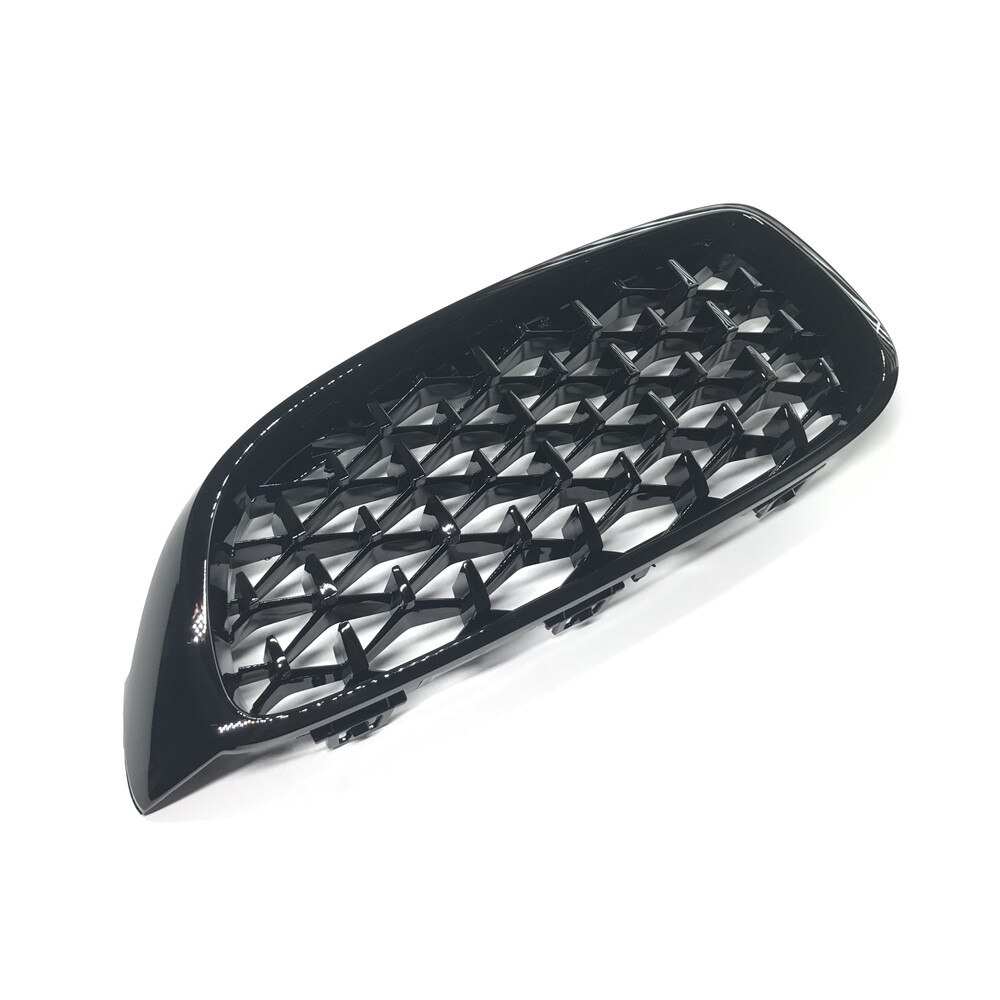 Un par de parrillas de diamantes plateadas/negras con estilo para coche, rejilla delantera ovoide doble para BMW F30 F31 F35 F10 F18 G30 G38 F32 F82