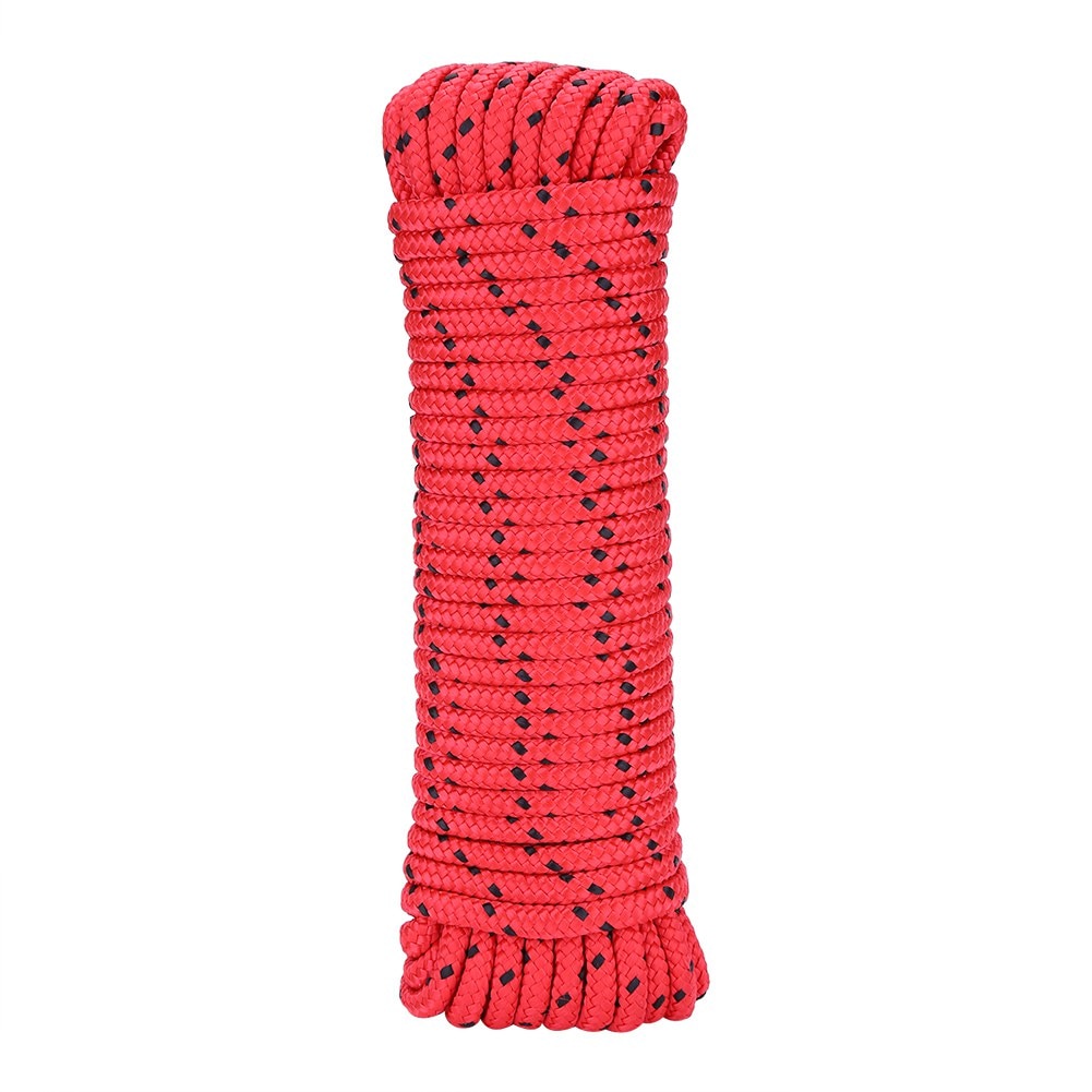 Rock Climbing Rope Outdoor Hiking Corda 8mm Diameter High Strength Statics Safety Rope Fire Rescue Parachute: Red