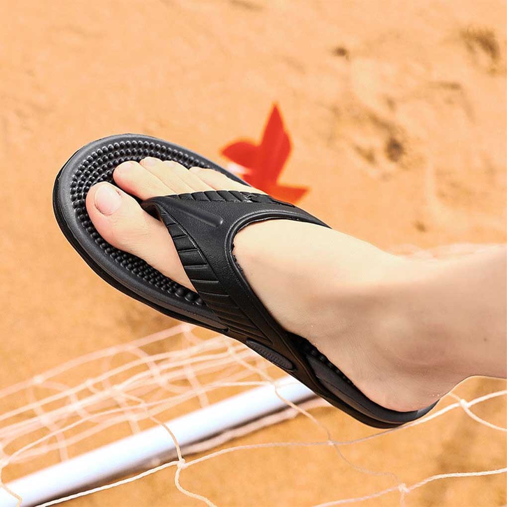 Summer Man Slippers Massaging Slides Anti-slip Flip Flops Sandals Shoes Indoor Outdoor Casual Comfortable Footwear