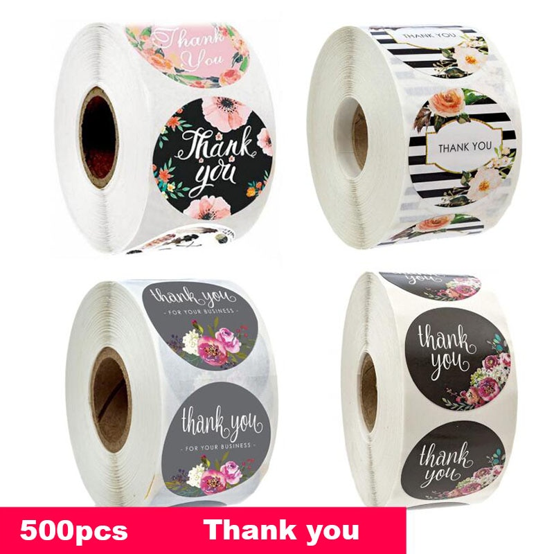 500 stickers voor het afsluiten, bedankt voor je liefde, plakboekdagboekstickers, stickers voor verjaardagsfeestdecoratie