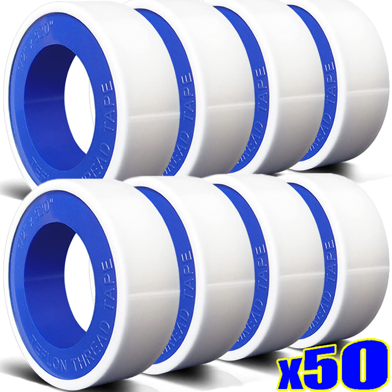 50/1Stck Wasser Rohr halt Lecks Dicht Band Waschbecken Abflussrohr Gewinde Kanal Bänder Sanitär passend zu Reparatur Werkzeug PTFE dichtband