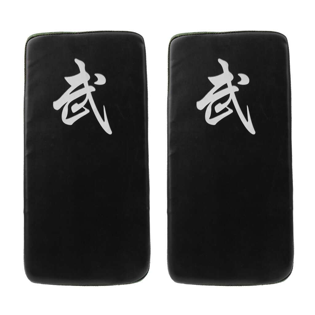 2x MMA Thai Muay Pad Boxing Kick Strike Arm Focus Punch Kicking Shield Black