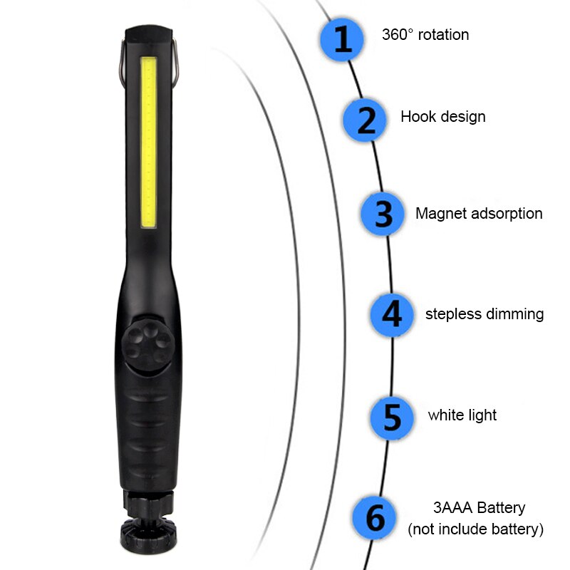 Portable COB Handheld Movable Work Lights USB Charging Multi-functional and Emergency Lights Portable LED Work Lights