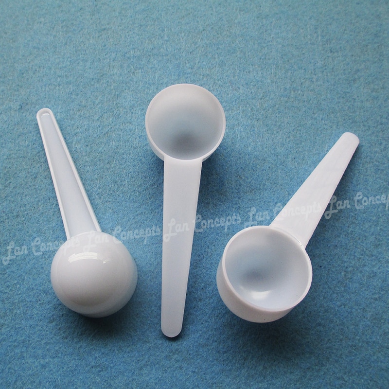 100pcs/lot 7.5g gram / 15ML Plastic Scoop PP Measuring Spoon - 100X32X26.5mm white