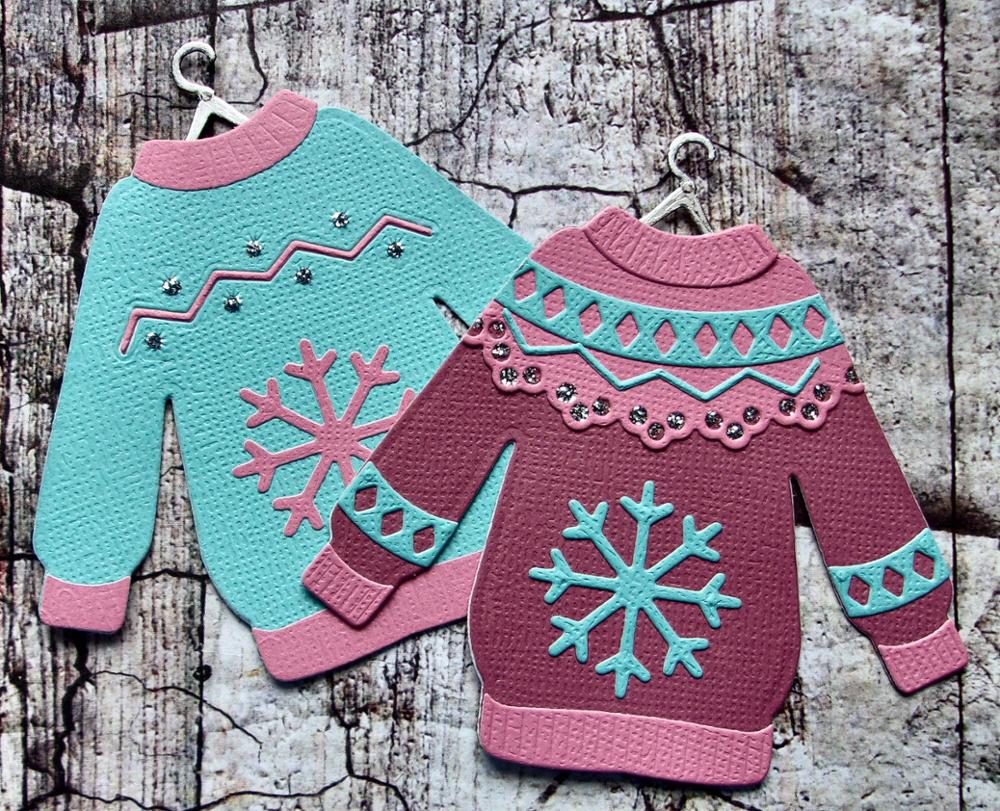 KSCRAFT Leuke Lelijke Trui Metalen Stansmessen Stencils voor DIY Scrapbooking Decoratieve Embossing DIY Papieren Kaart