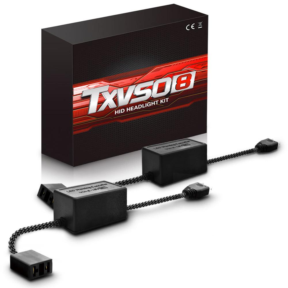 2Pcs Car H7 LED HID Headlight Decoder Canceller Canbus Head Light Error Free Anti Flicker Wiring Harness Adapter 12V