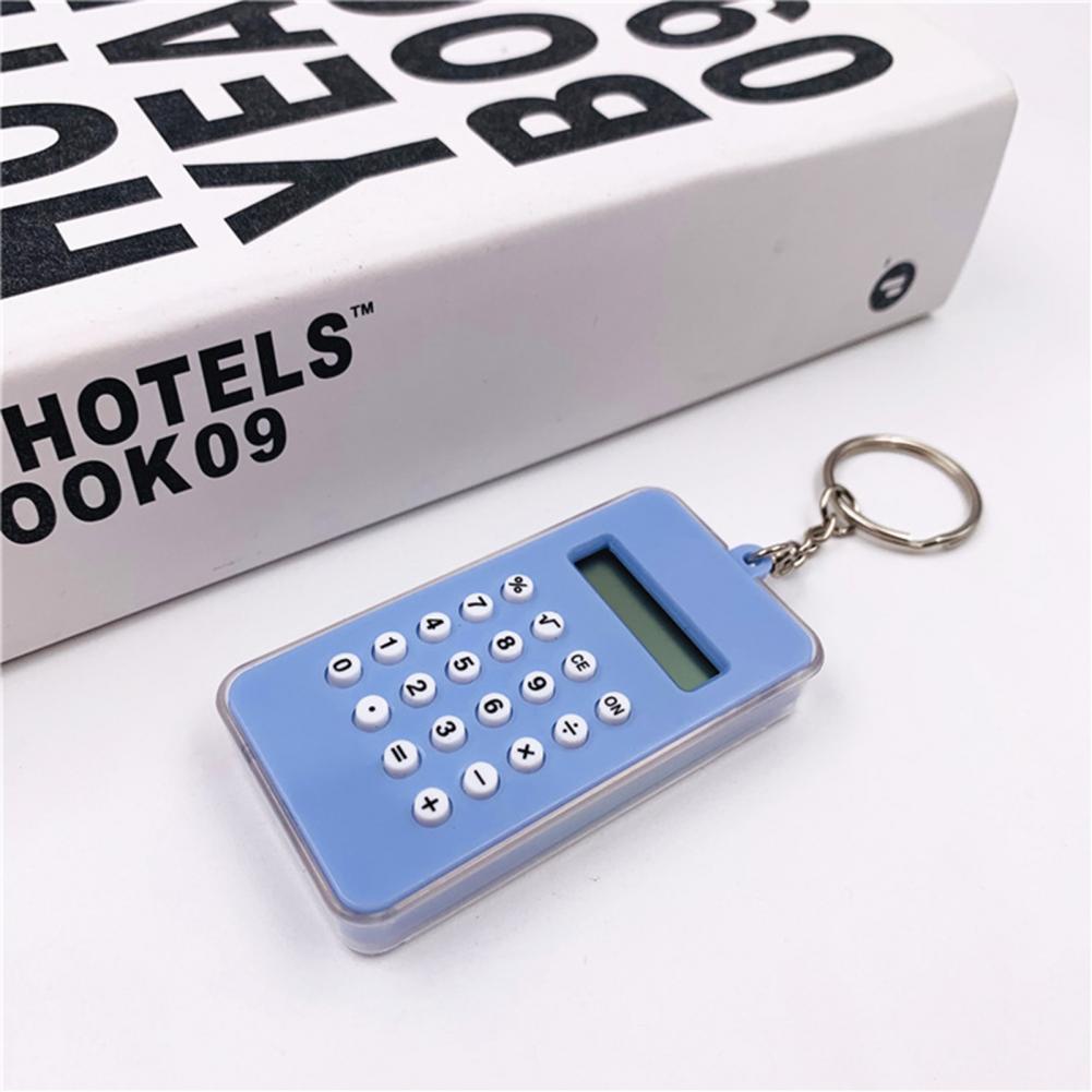 Mini Digital Calculator Kids Electronic Calculator with Keyring ABS Digital Display Pocket Calculator calculadora калькулятор