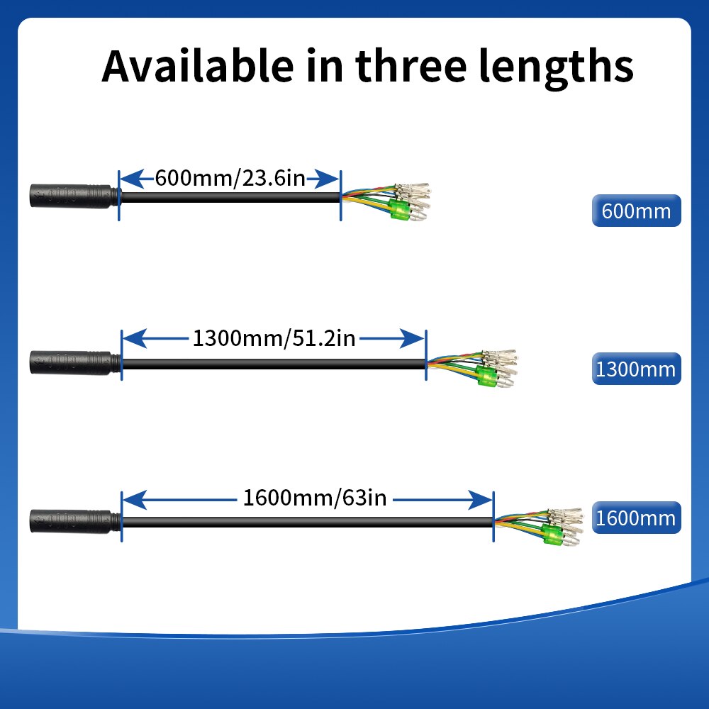 Ebike Julet 9Pin 60/130/160 cm Hub Motor Extension Cable Conversion Cable for Electric Bicycle Accessories
