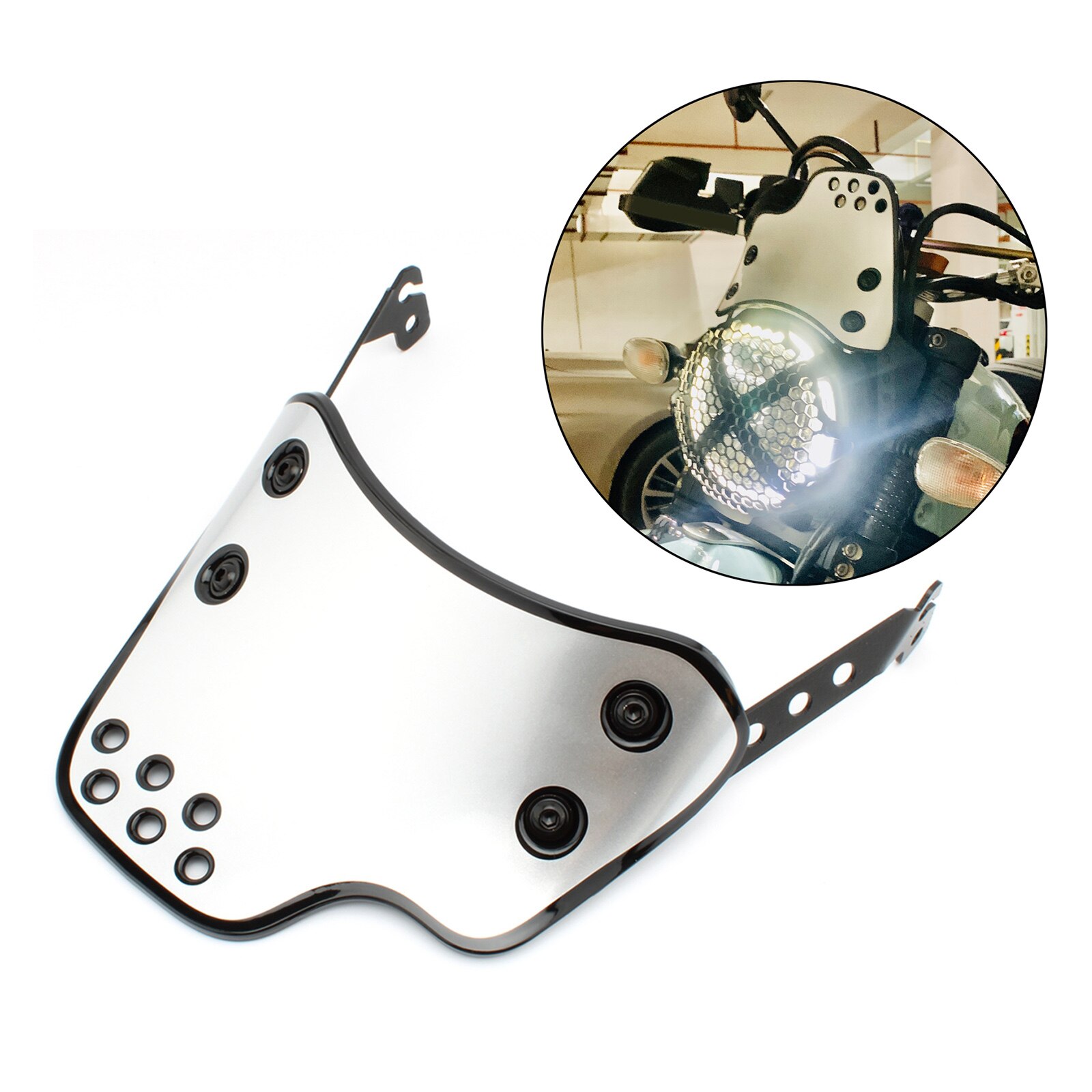 Motorcycle Windshield Front Shield Screen Replacement for Ducati Scrambler 400 800: Silver
