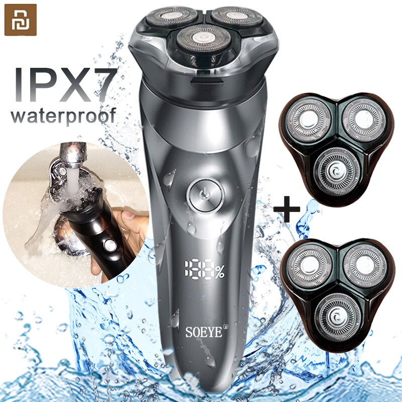 Xiaomi Mannen Scheerapparaat Voor Mannen Elektrisch Scheerapparaat Baard Trimmer Waterdichte Scheerapparaat Smart Razor Trimmer Mannen Nat &amp; droog Scheermes
