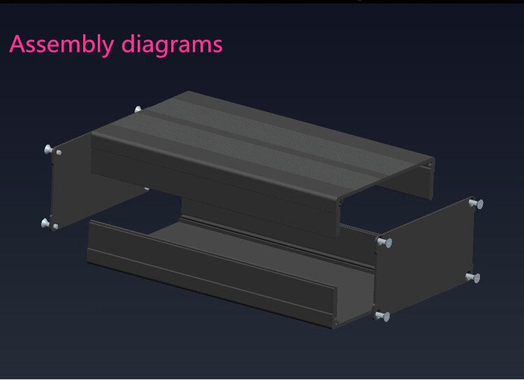 Aluminium verstärker chassis/Elektronik Instrument gehäuse/shell/AMP Gehäuse/fall/DIY box (106*55*150mm)