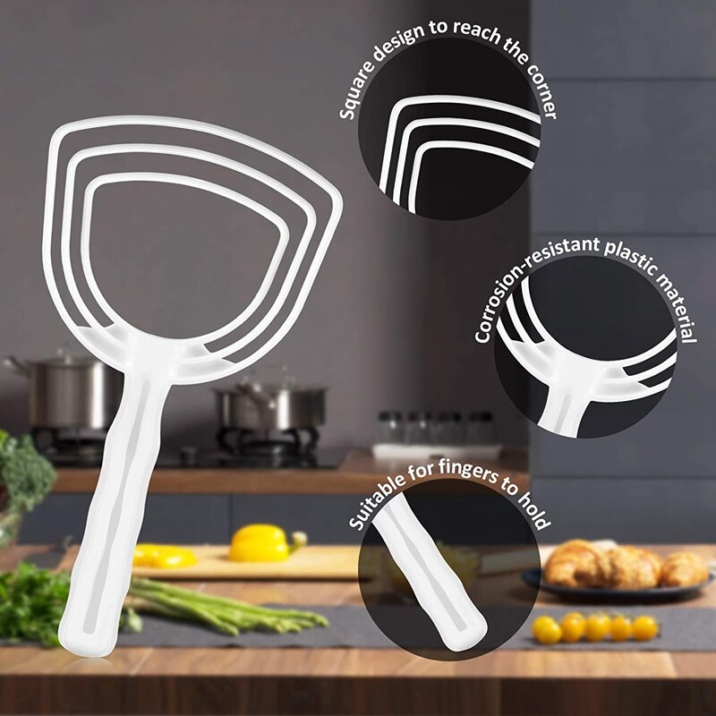 Fleisch Schaber Knochen Staub Schaber Knochen Schaber Weiß Poly Schaber Knochen Staub Entferner Quadrat Knochen Staub Schaber