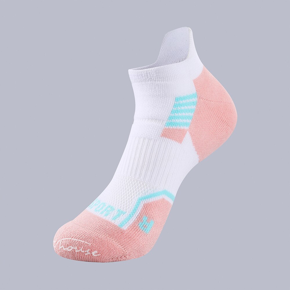 Frauen Professionelle Atmungsaktive Lauf Yoga Sport Socken Schweiß Absorption Baumwolle Knöchel Socken Weiß Elastische Nicht-Unterhose Socke 1 Paar