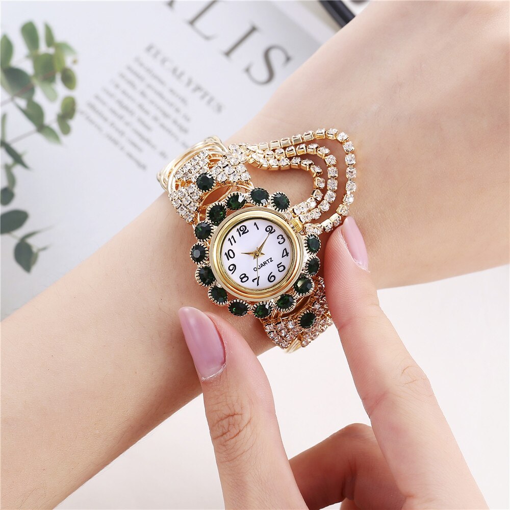 Top Luxe Strass Armband Horloge Vrouwen Horloges Dress Horloges Dames Horloge Vrouw Reloj De Mujer